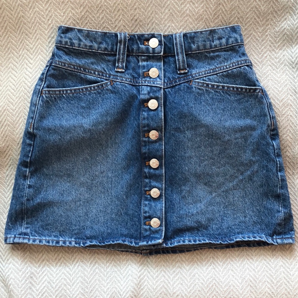Madewell denim mini skirt, size 24